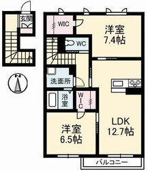 アルフラットひめばらA・Bの物件間取画像